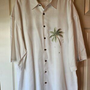 Bamboo Cay XXXL Cream color shirt with embroidery